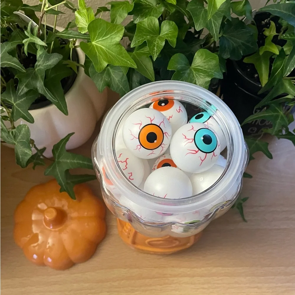 Target Pumpkin Gumball Machine with Eyeballs.